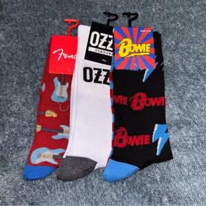 NWT Trio of Men’s Rock and Roll Socks OSFM